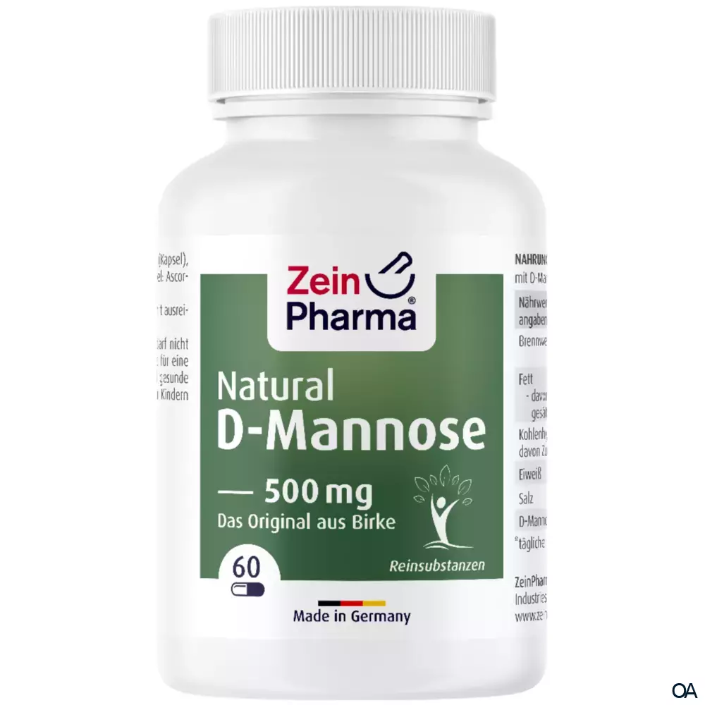ZeinPharma Natural D-Mannose 500 mg Kapseln ZeinPharma Natural D-Mannose 500 mg Kapseln