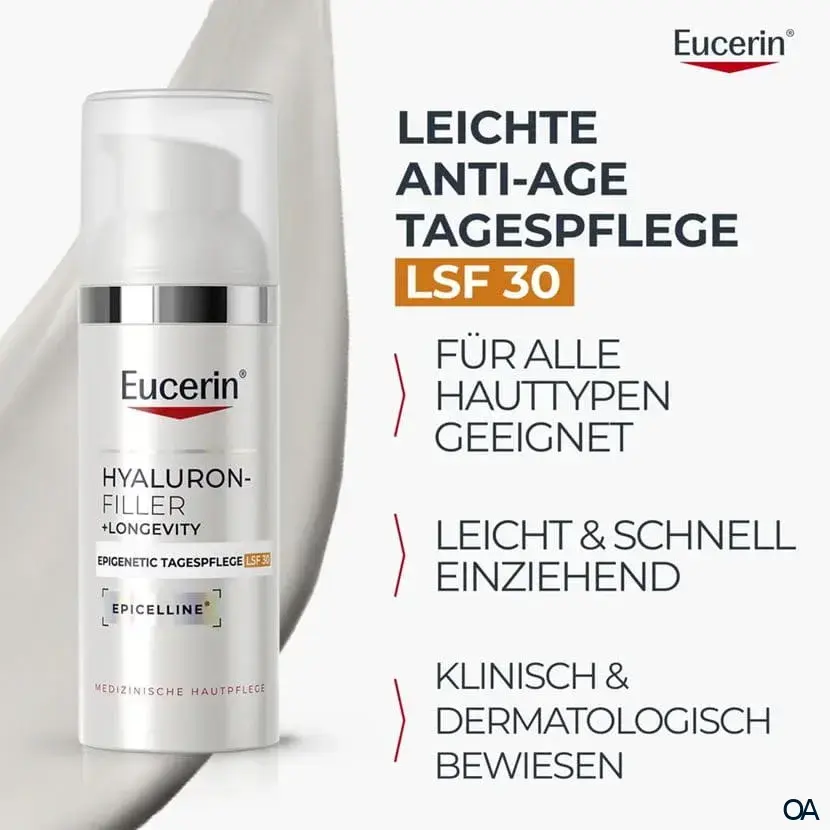 Eucerin Hyaluron-Filler + Longevity Epigenetic Tagespflege LSF 30