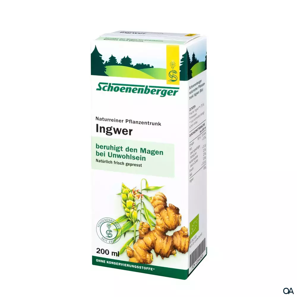 Schoenenberger Ingwer Naturreiner Pflanzentrunk (BIO) Schoenenberger Ingwer Naturreiner Pflanzentrunk (BIO)