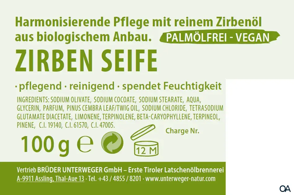 Unterweger Zirben Seife Unterweger Zirben Seife