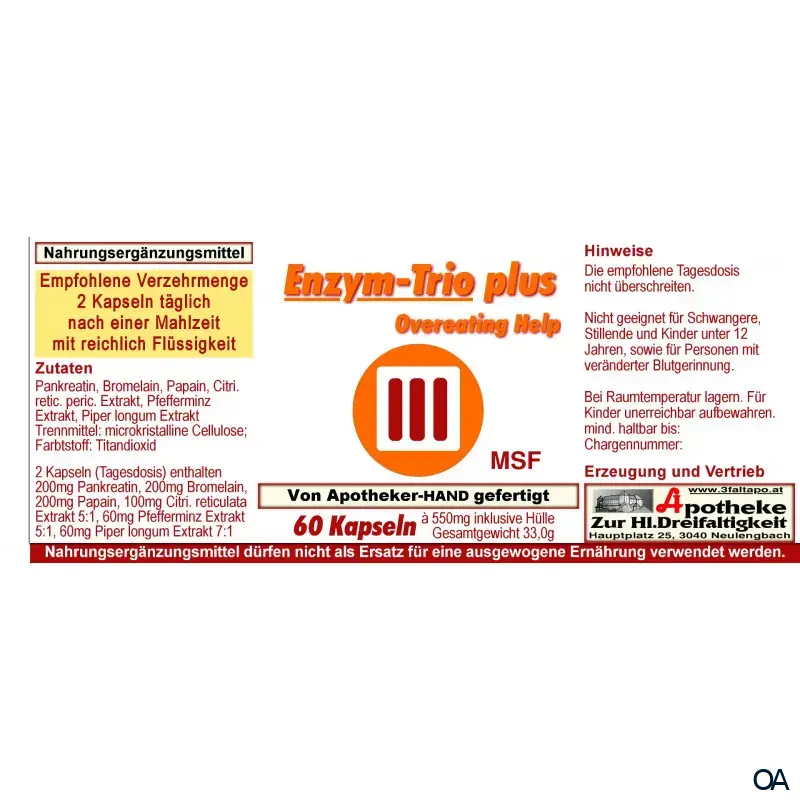 Enzym Trio Plus Kapseln Enzym Trio Plus Kapseln