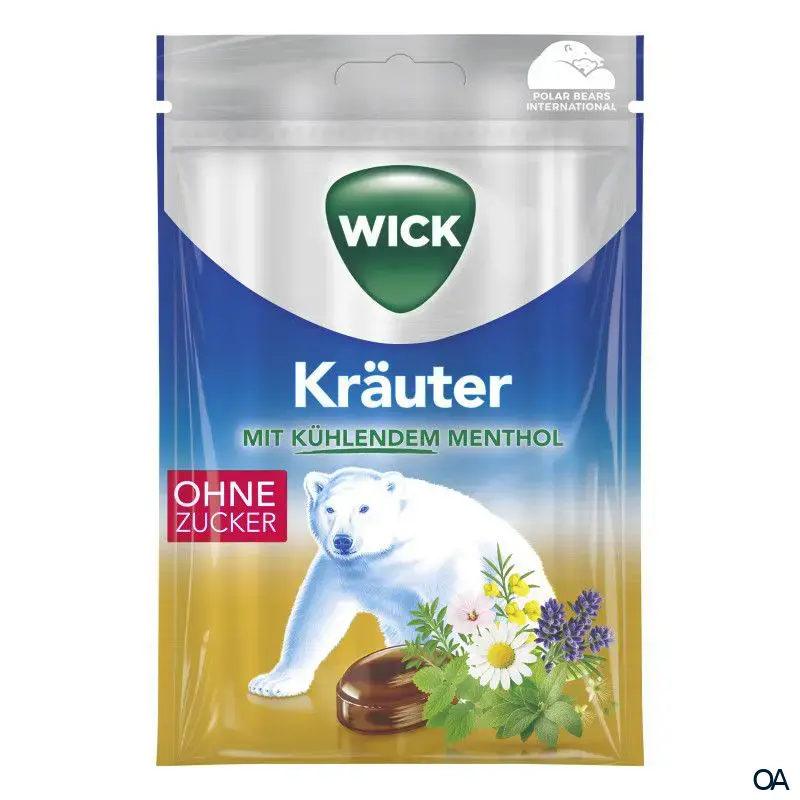 Wick Kräuter Bonbons mit Menthol, ohne Zucker