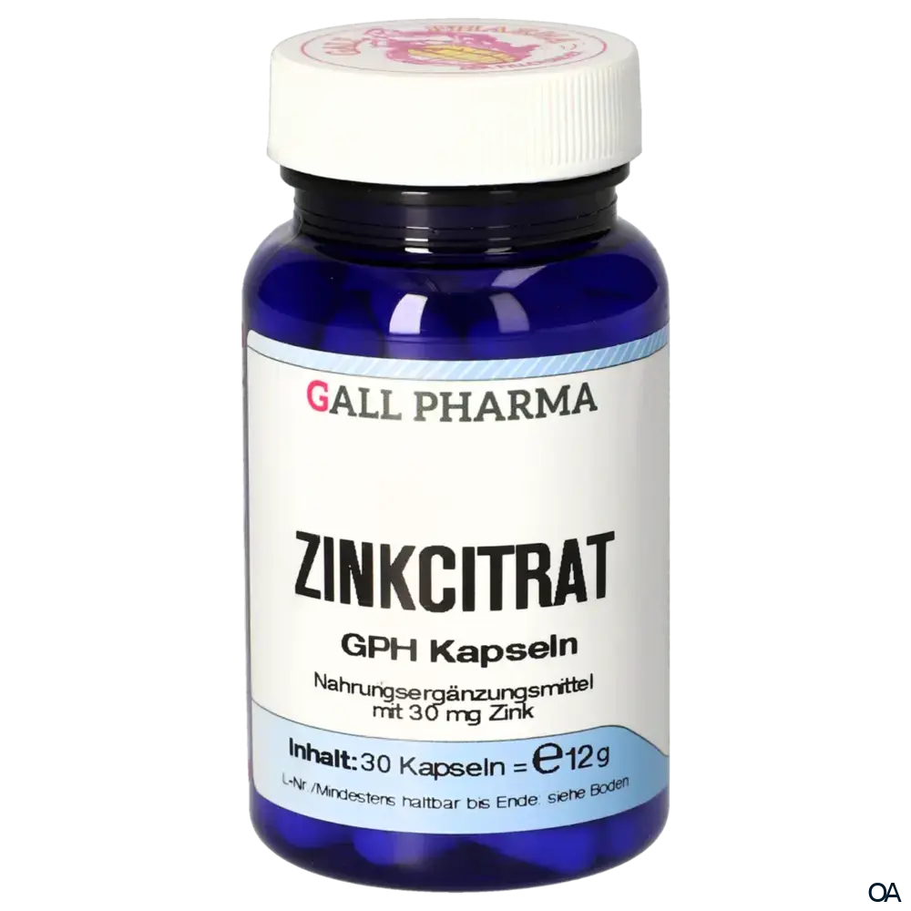 Gall Pharma Zinkcitrat Kapseln (30 mg Zink)