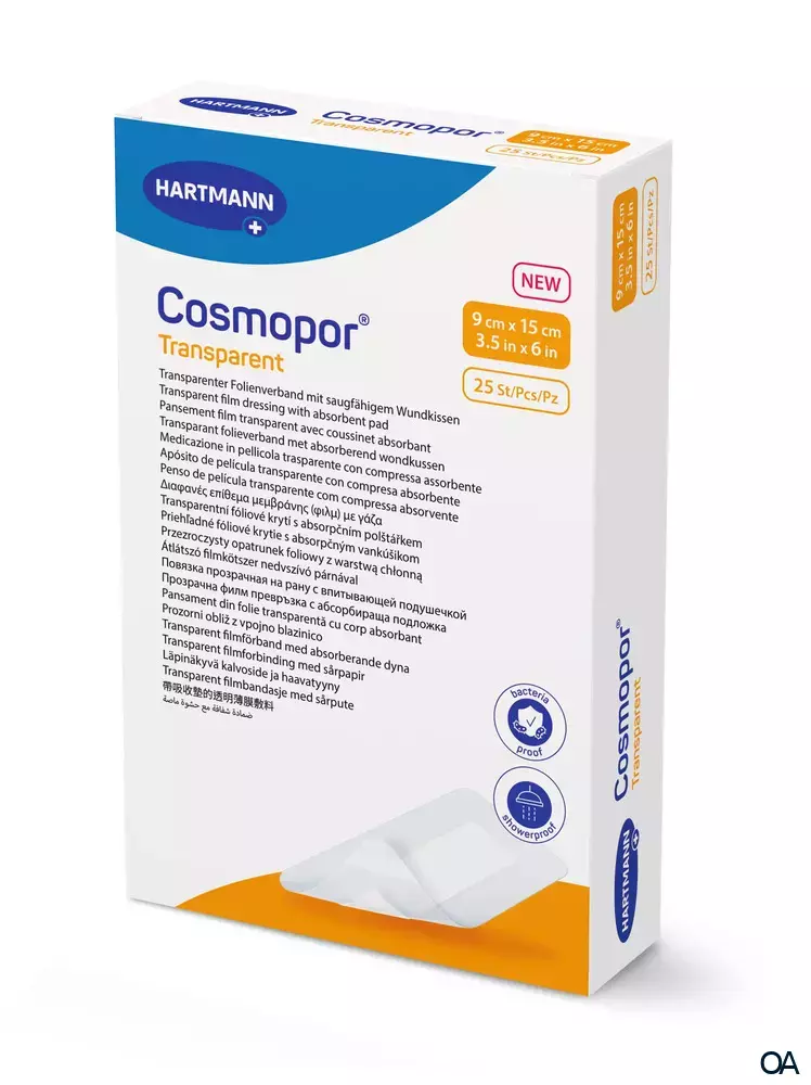 Cosmopor® transparent Folienverband 9 x 15 cm