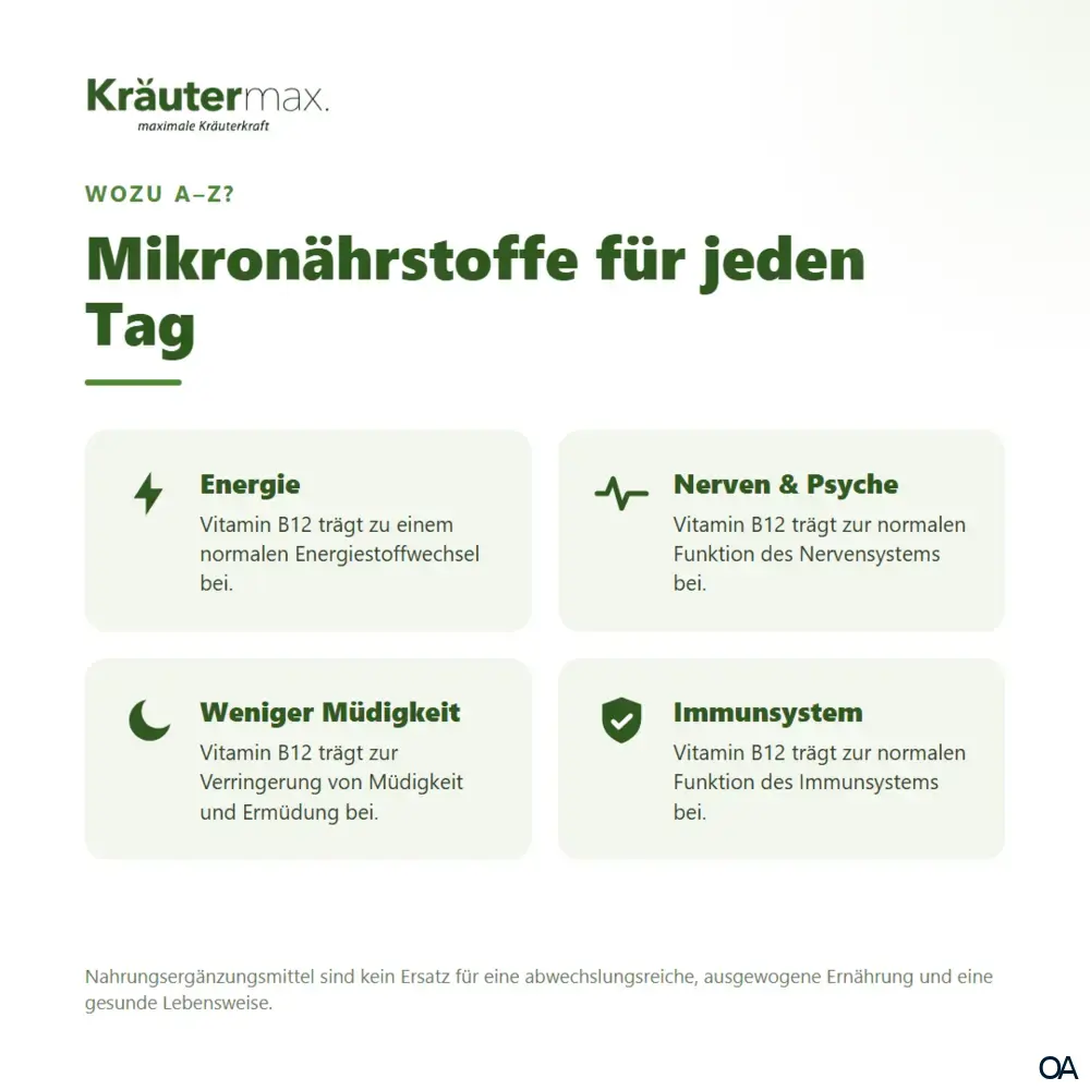 Kräutermax A bis Z Vitamine und Mineralstoffe Kapseln