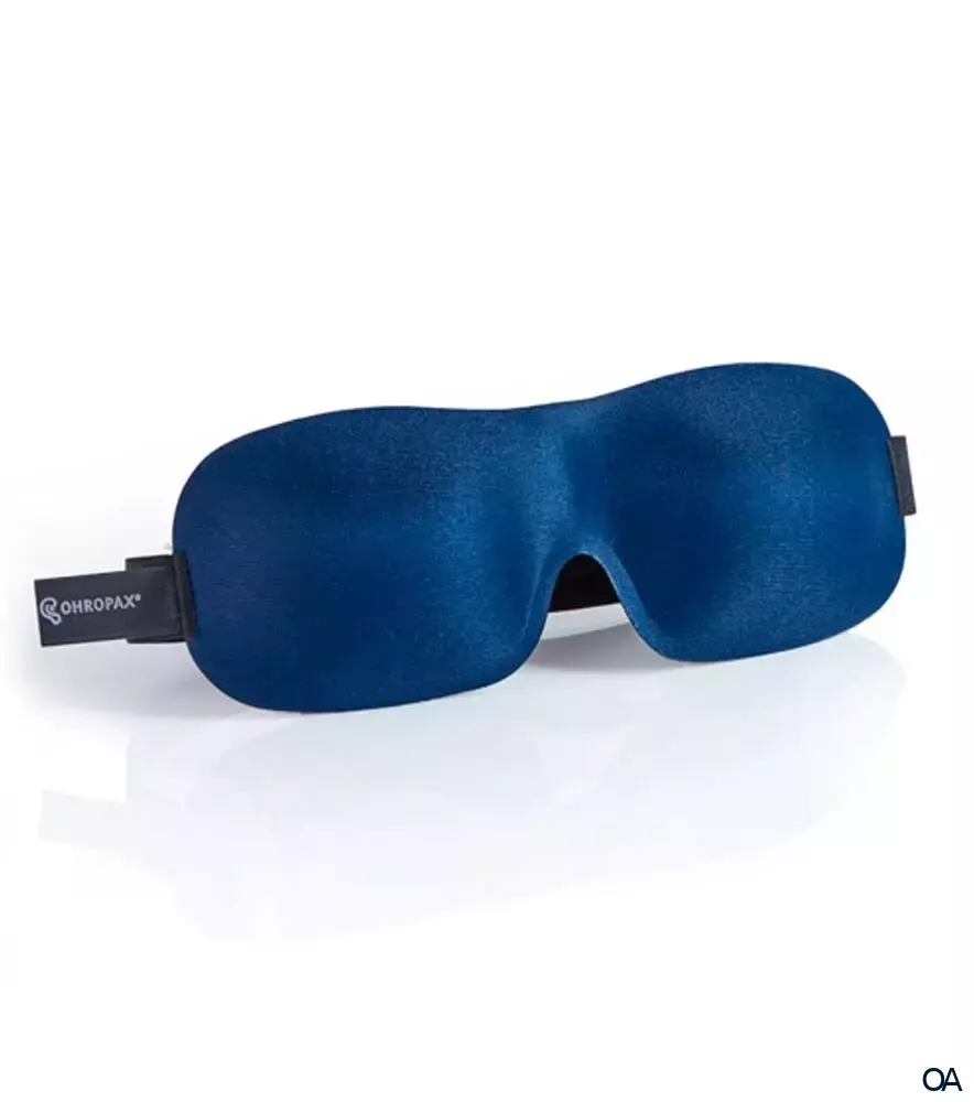 Ohropax Schlafmaske 3D Blau mit Aufbewahrungsbeutel
