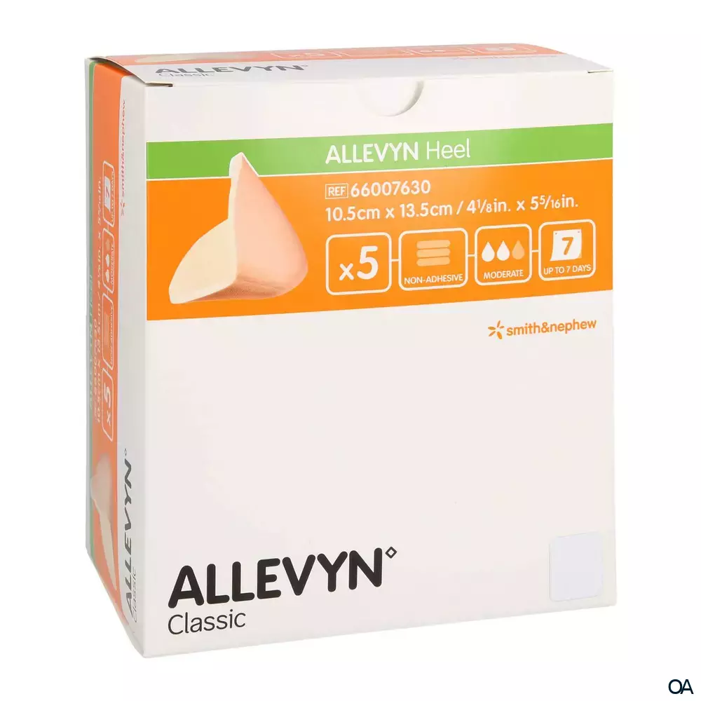 ALLEVYN HEEL Fersenverband Schaumverband steril, 10,5 x 13,5 cm ALLEVYN HEEL Fersenverband Schaumverband steril, 10,5 x 13,5 cm