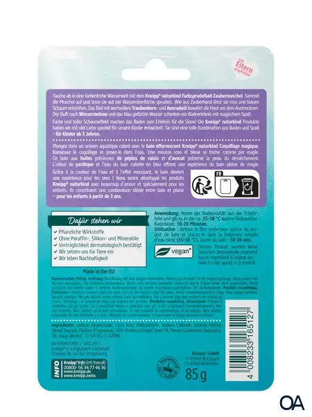 Kneipp Naturkind Farbsprudelbad Zaubermuschel