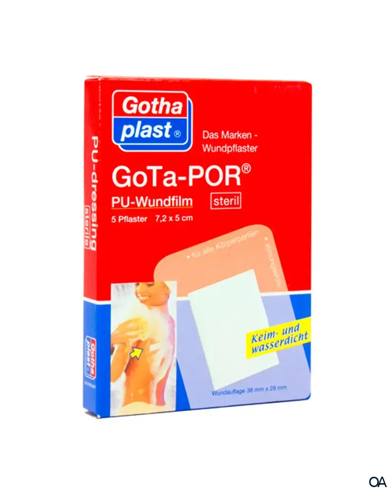 Gothaplast® GoTa-POR PU-Wundfilm steril Wasserfest, 50 x 72 mm