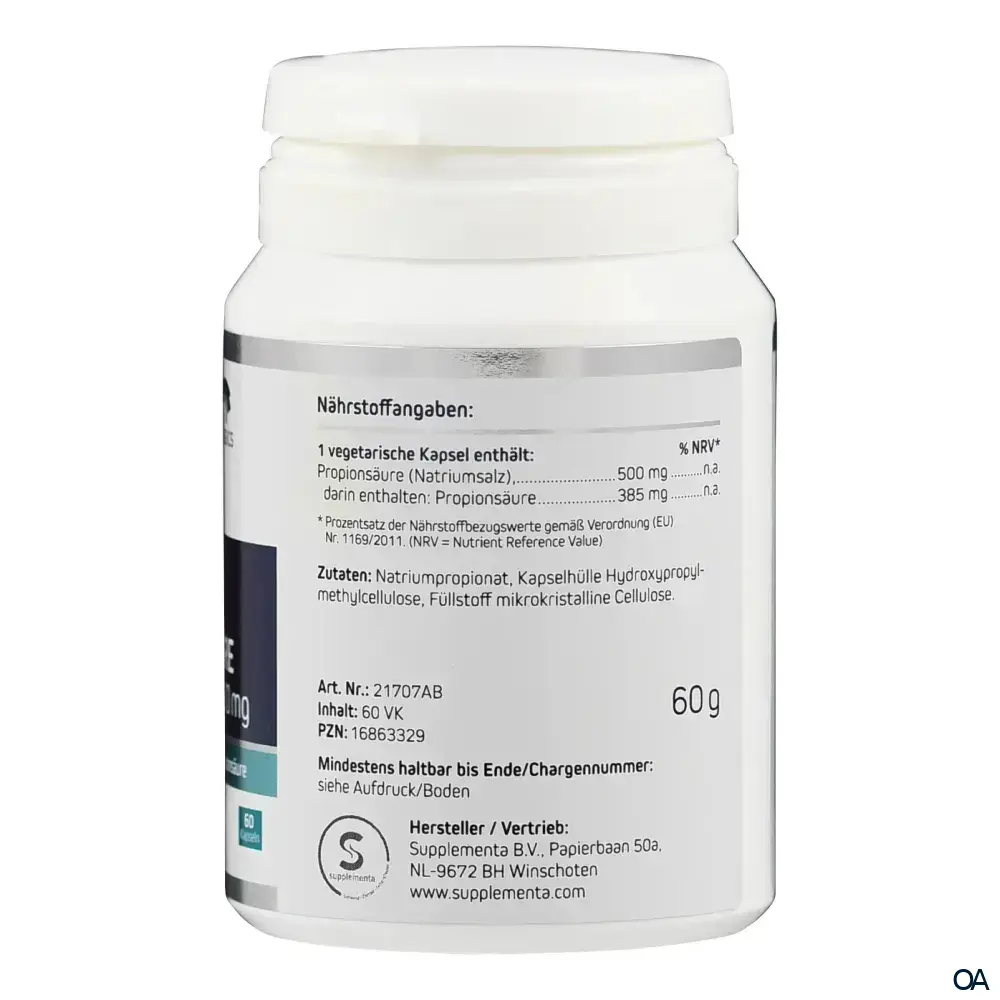American Biologics Propionsäure (Na-Propionat) 500 mg Kapseln