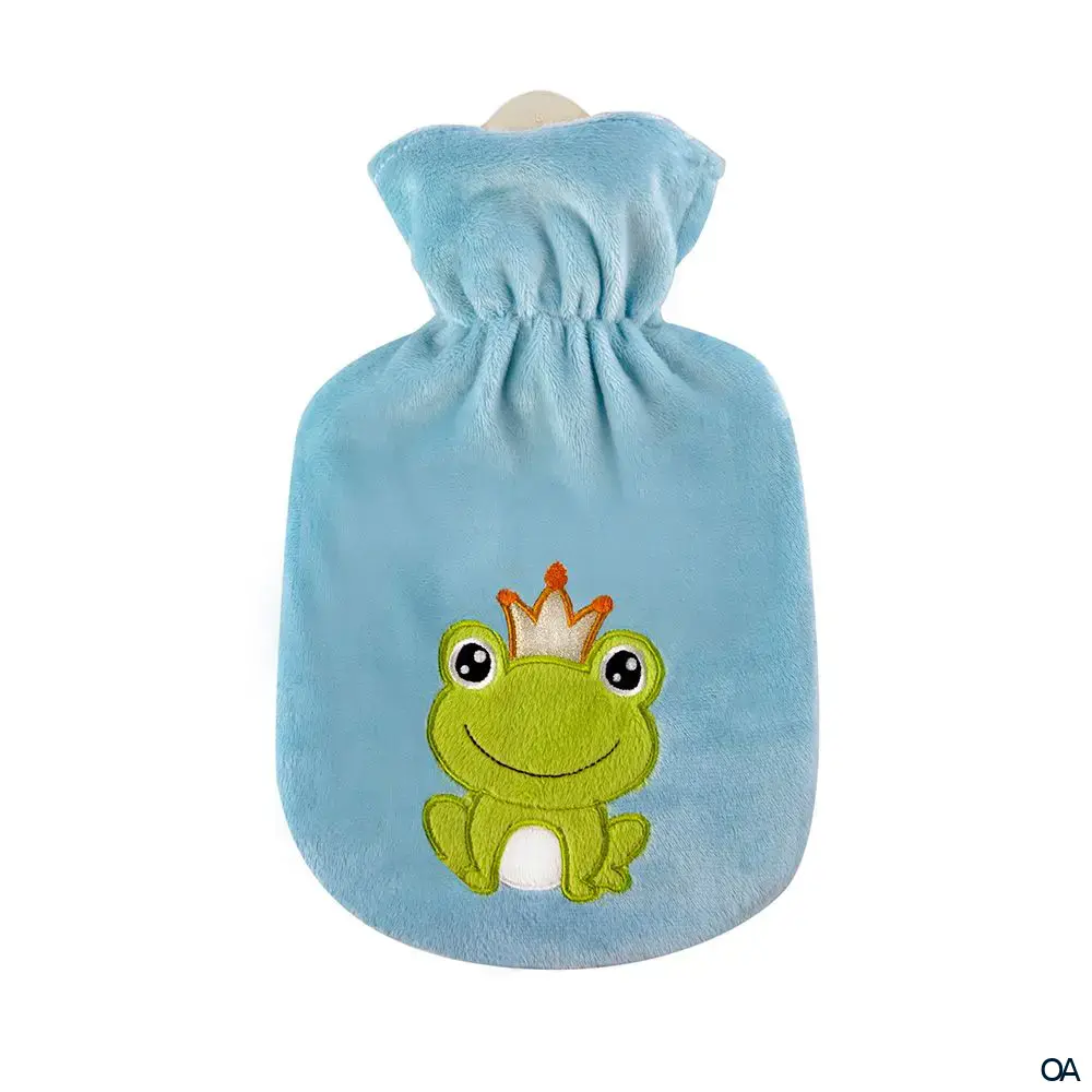 Sänger Kinder Wärmflasche Velour Froschkönig - 0,8L