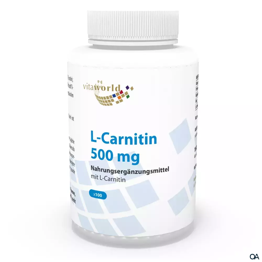 Vitalworld L-Carnitin 500 mg Kapseln Vitalworld L-Carnitin 500 mg Kapseln