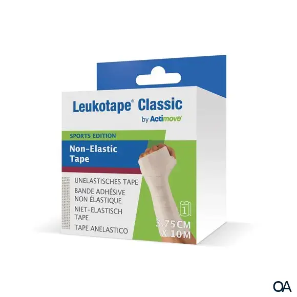Leukotape® classic by Actimove Sports Edition - starres Tape, weiß, 3,75 cm x 10 m