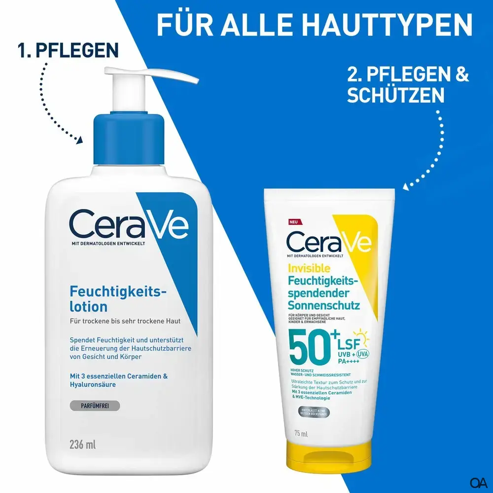 CeraVe Invisible Feuchtigkeitsspendender Sonnenschutz LSF 50+