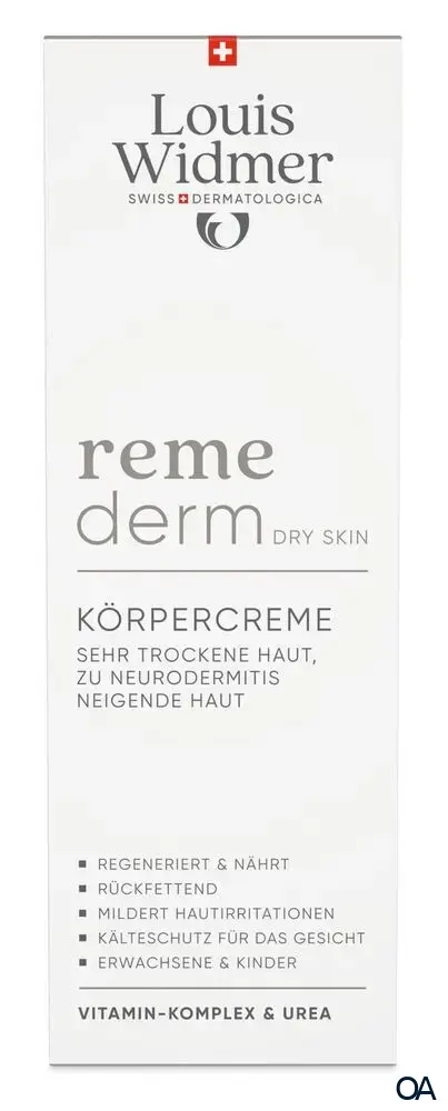 Louis Widmer remederm Dry Skin Körpercreme - leicht parfümiert Louis Widmer remederm Dry Skin Körpercreme - leicht parfümiert