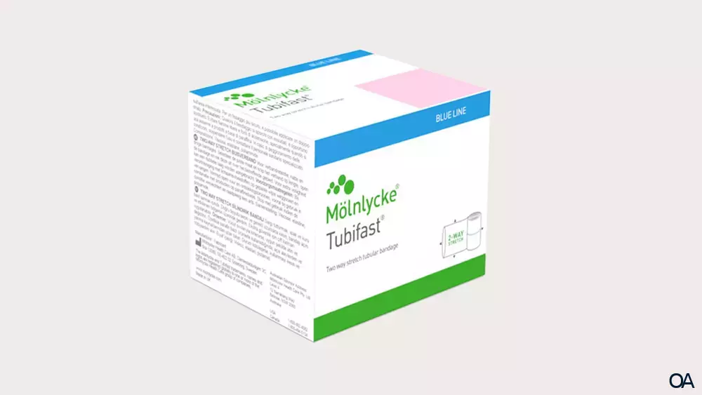 Tubifast® Schlauchverband mit Zwei-Wege-Stretch Rolle, Blau, 7,5 cm x 10 m