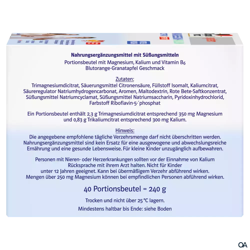 Doppelherz system MAGNESIUM + KALIUM CITRAT SPORT Portionsbeutel