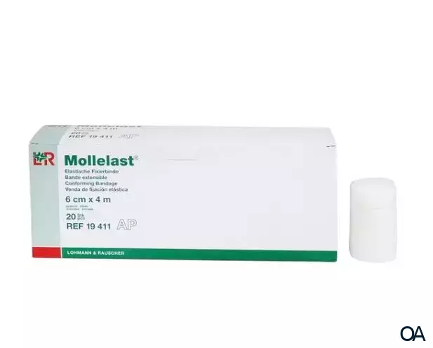 Mollelast® Elastische Fixierbinde, lose im Karton, 6 cm x 4 m Mollelast® Elastische Fixierbinde, lose im Karton, 6 cm x 4 m