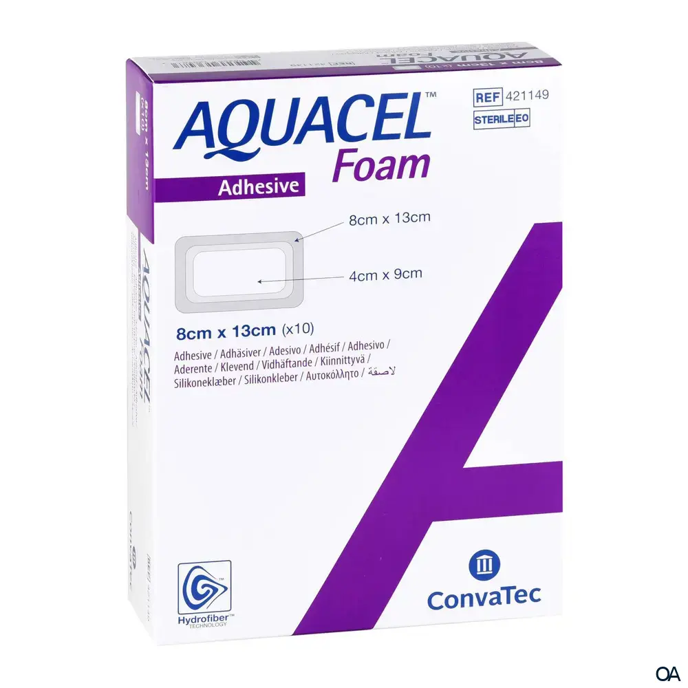 ConvaTec Aquacel ® Foam adhäsiv steriler Schaumverband 8 x 13 cm