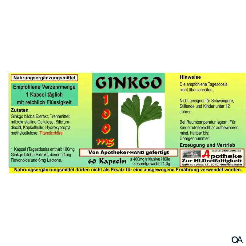 Ginkgo 100 mg Kapseln