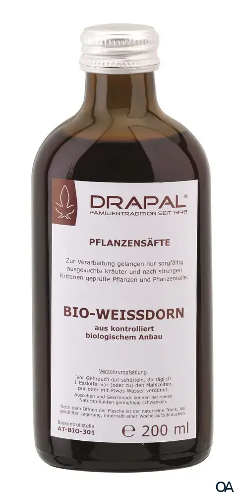 DRAPAL® Bio-Weißdorn Pflanzensaft DRAPAL® Bio-Weißdorn Pflanzensaft
