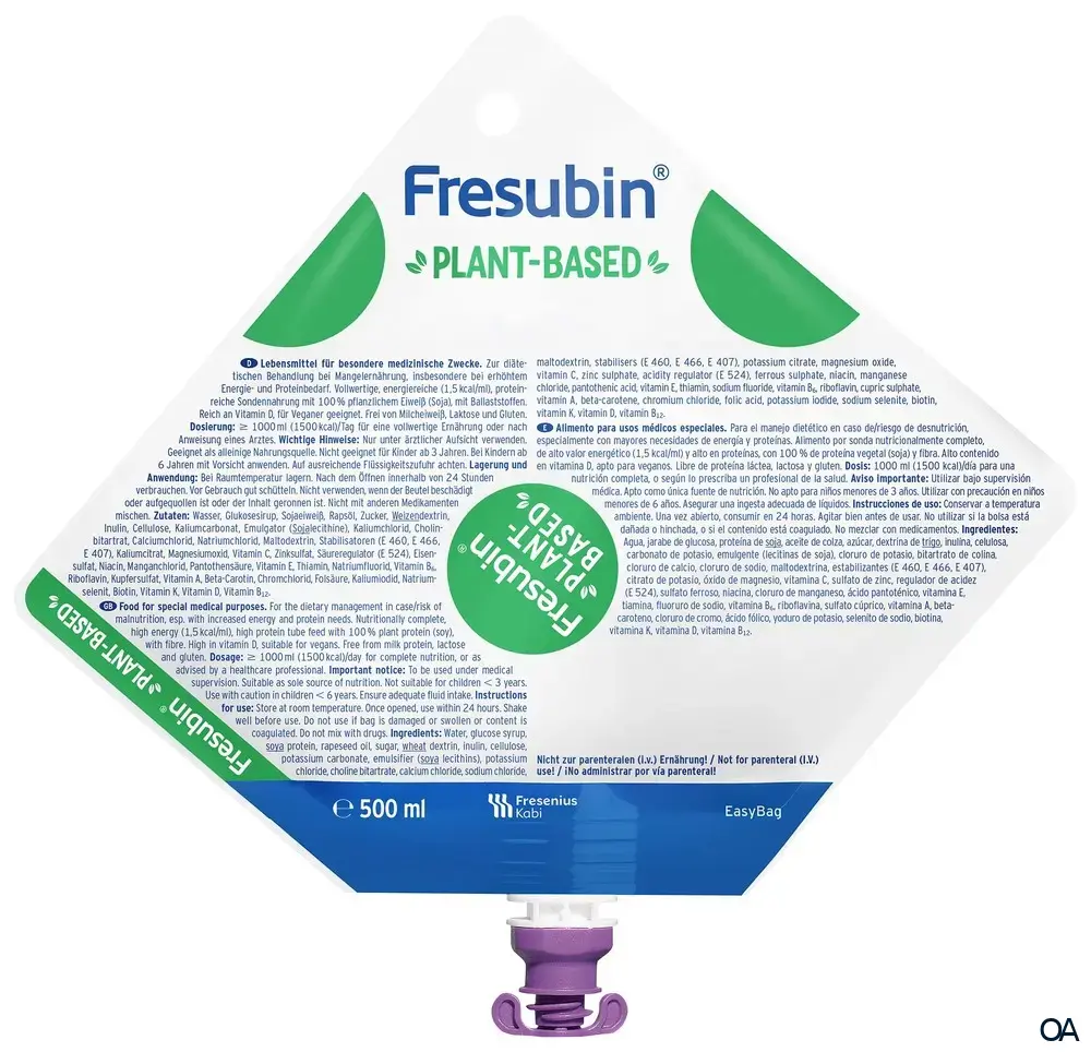 Fresubin® PLANT-BASED EasyBag Sondennahrung Neutral 500 ml