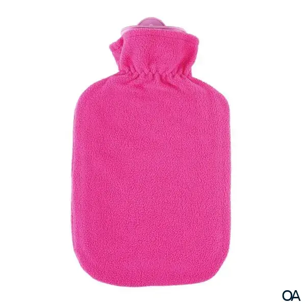 Sänger Wärmflasche mit Fleecebezug pink - 2,0L