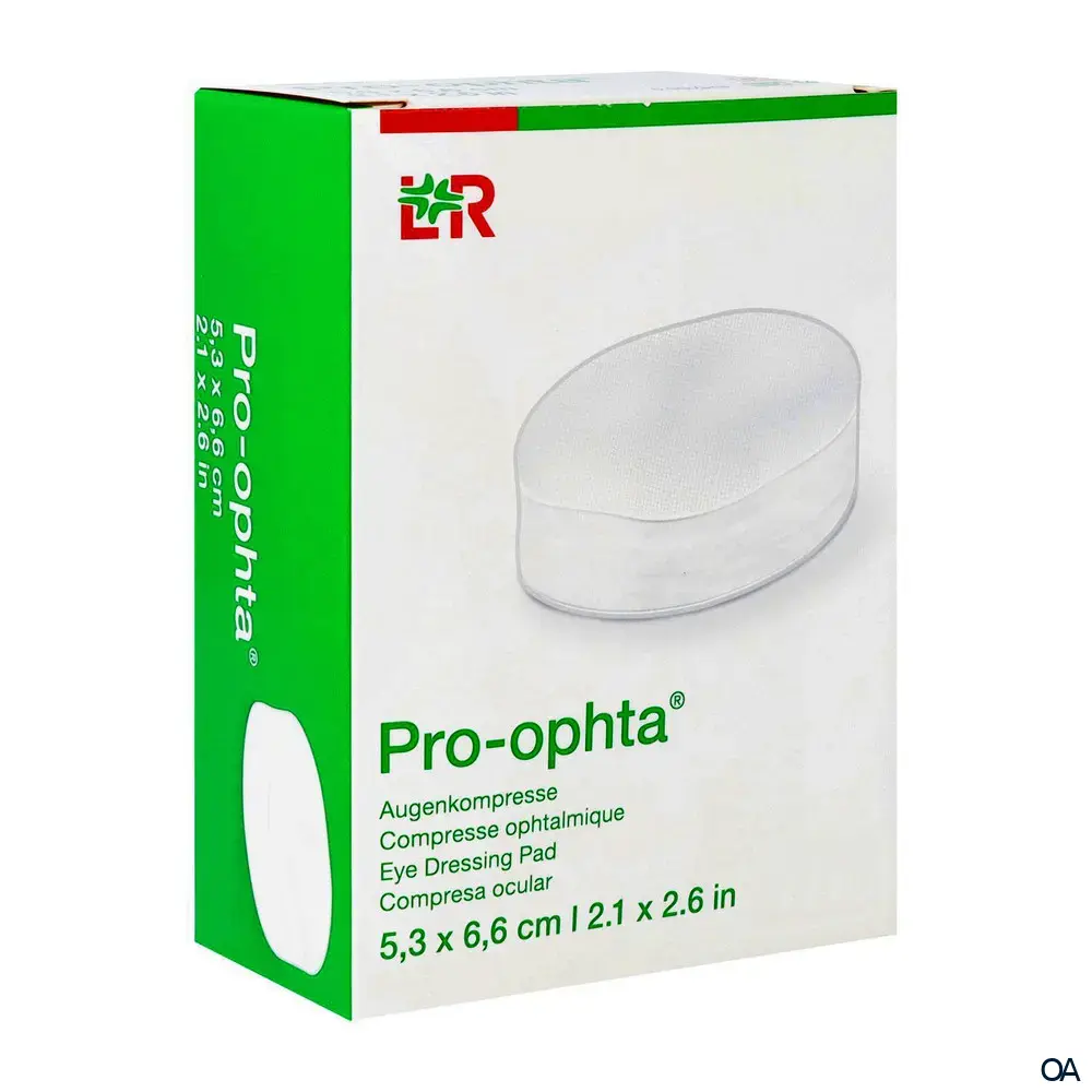 Pro-ophta® Augenkompressen unsteril, 6,6 x 5,3 cm Pro-ophta® Augenkompressen unsteril, 6,6 x 5,3 cm