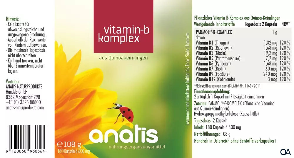 anatis Vitamin B Komplex Kapseln