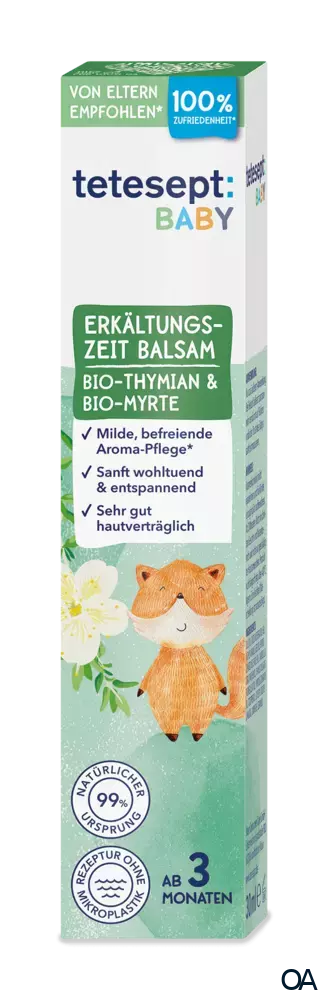 tetesept BABY Erkältungszeit Balsam mit Bio-Thymian & Bio-Myrte tetesept BABY Erkältungszeit Balsam mit Bio-Thymian & Bio-Myrte