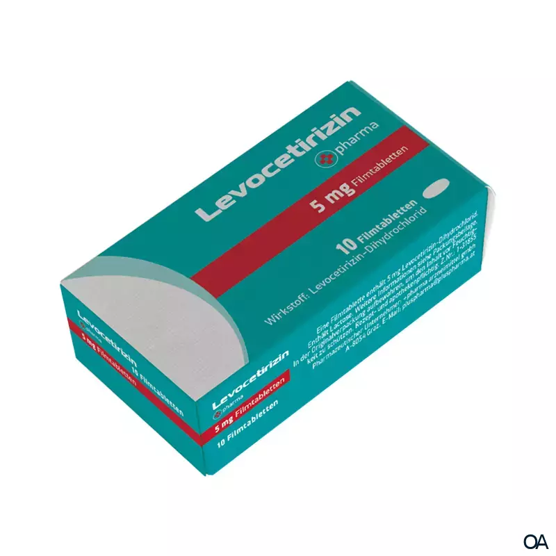 Levocetirizin +pharma 5 mg Filmtabletten Levocetirizin +pharma 5 mg Filmtabletten