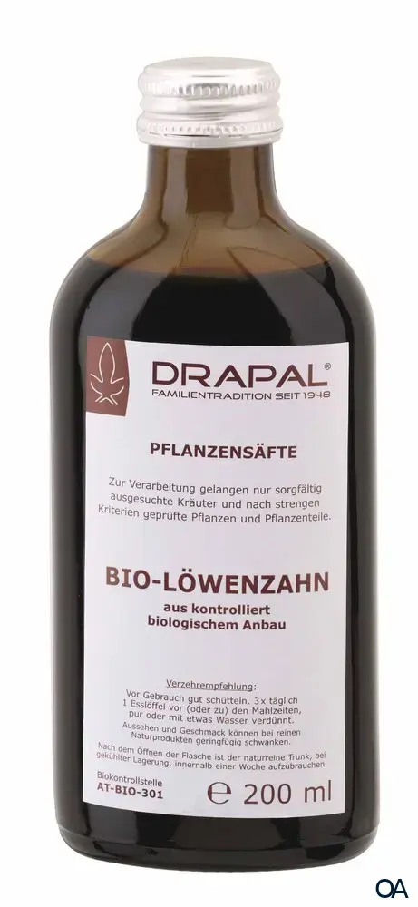 DRAPAL® Bio-Löwenzahn Pflanzensaft DRAPAL® Bio-Löwenzahn Pflanzensaft