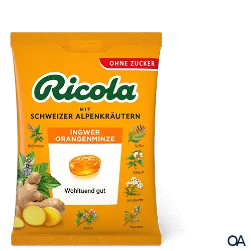Ricola Ingwer Orangenminze Bonbons Zuckerfrei Beutel Ricola Ingwer Orangenminze Bonbons Zuckerfrei Beutel