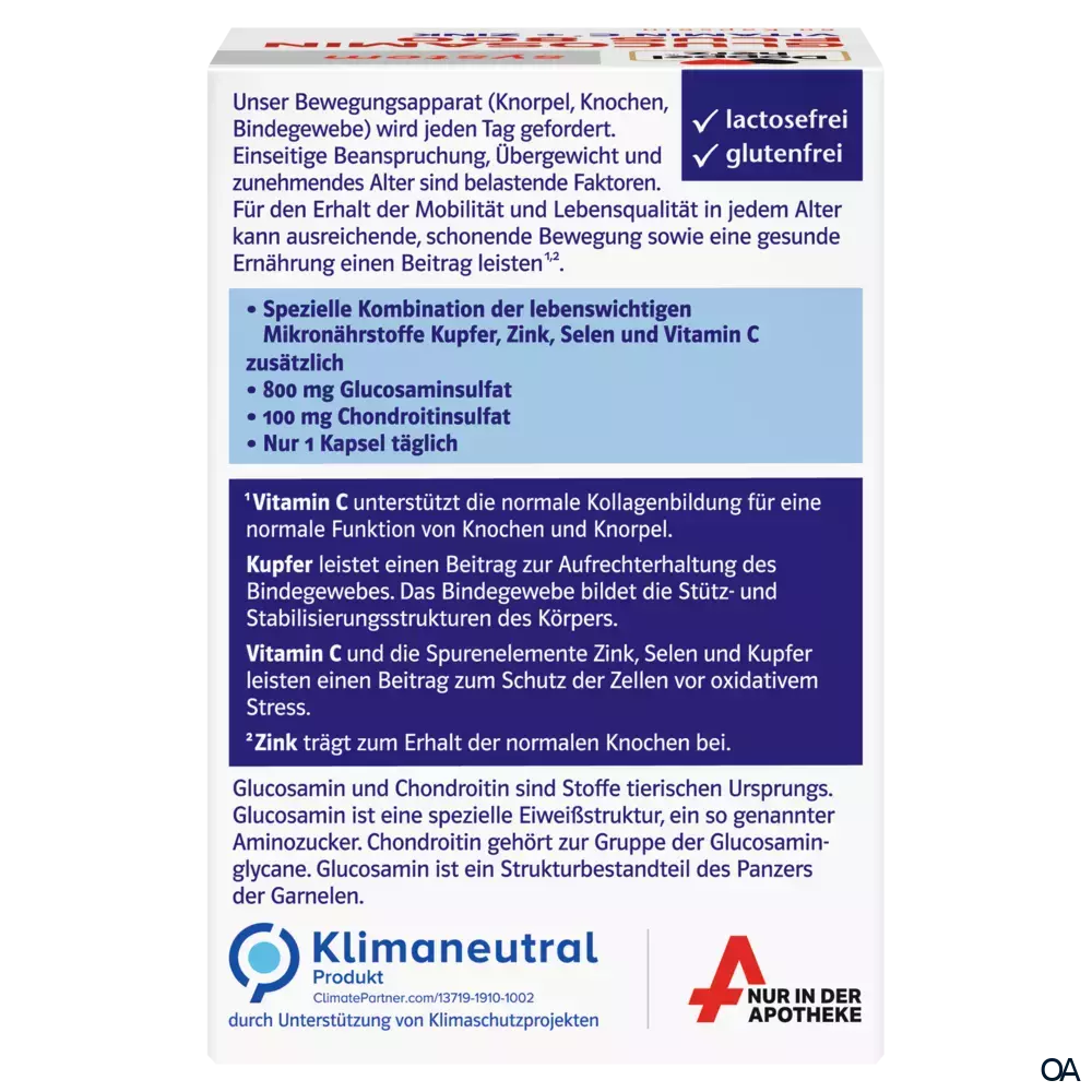 Doppelherz system GLUCOSAMIN PLUS 800 VITAMIN C + ZINK Kapseln