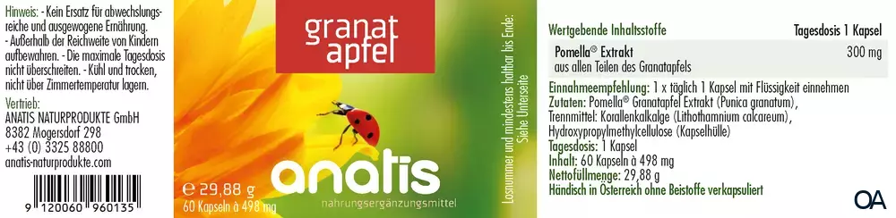 anatis Granatapfel Kapseln anatis Granatapfel Kapseln