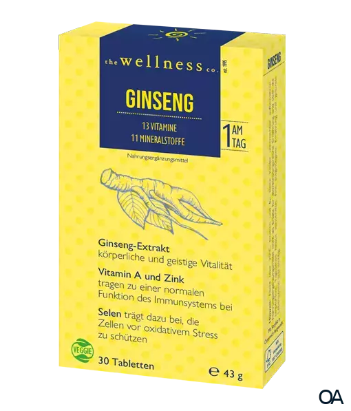 Wellness GINSENG + VITAMINE + MINERALSTOFFE Tabletten