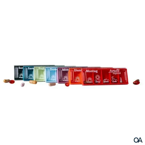 APOfit Wochendispenser 7 Dosierer Organizer bunt
