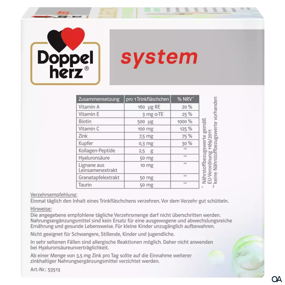 Doppelherz system Kollagen Extra Haare + Haut + Bindegewebe Trinkfläschchen Doppelherz system Kollagen Extra Haare + Haut + Bindegewebe Trinkfläschchen