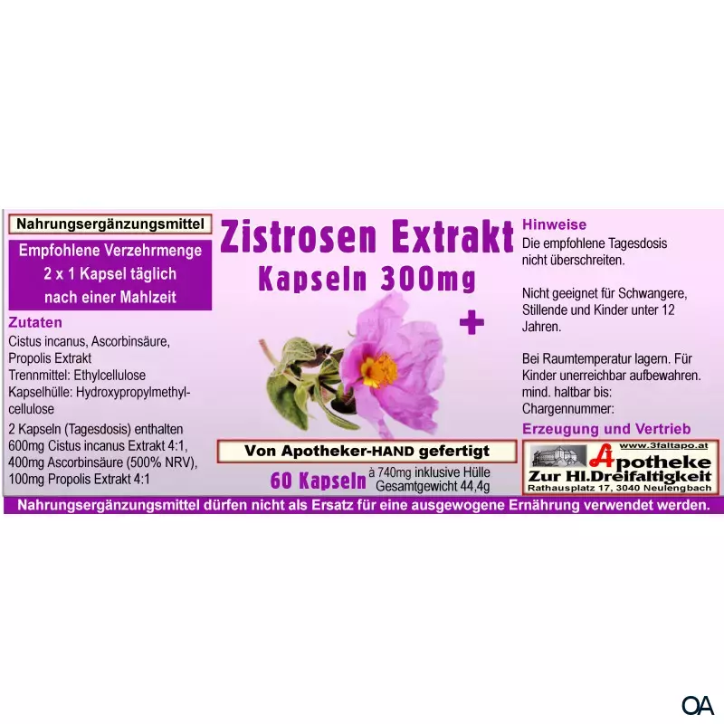 Zistrosen Extrakt Kapseln 300 mg +
