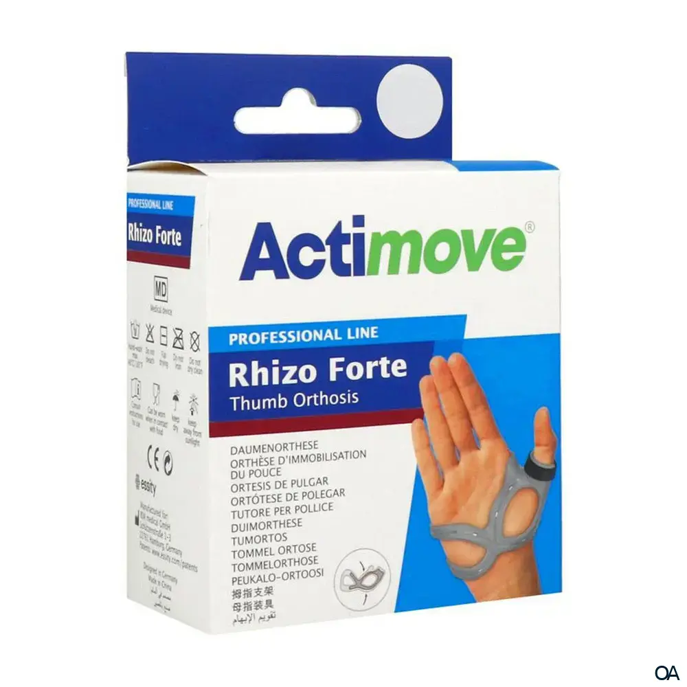 Actimove® Professional Line Rhizo Forte Daumenorthese - Grau, Links - Größe Small Actimove® Professional Line Rhizo Forte Daumenorthese - Grau, Links - Größe Small