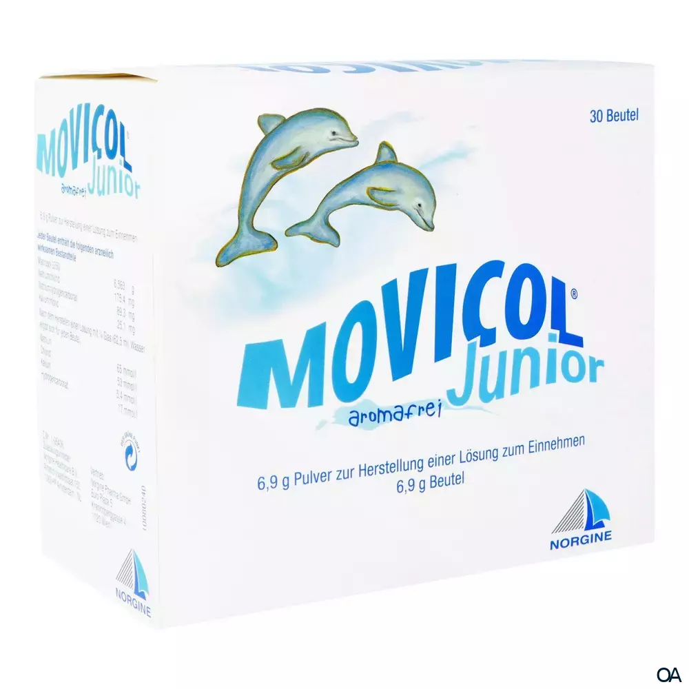 MOVICOL® Junior aromafrei 6,9 g Pulver zur Herstellung einer Lösung zum Einnehmen MOVICOL® Junior aromafrei 6,9 g Pulver zur Herstellung einer Lösung zum Einnehmen