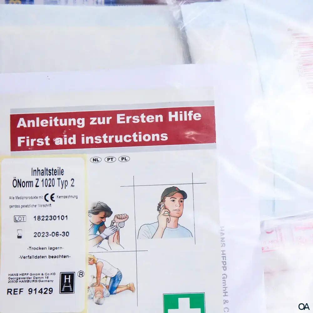Erste Hilfe Koffer Nachfüllung, Nachfüllset Typ 2 – ÖNORM Z 1020