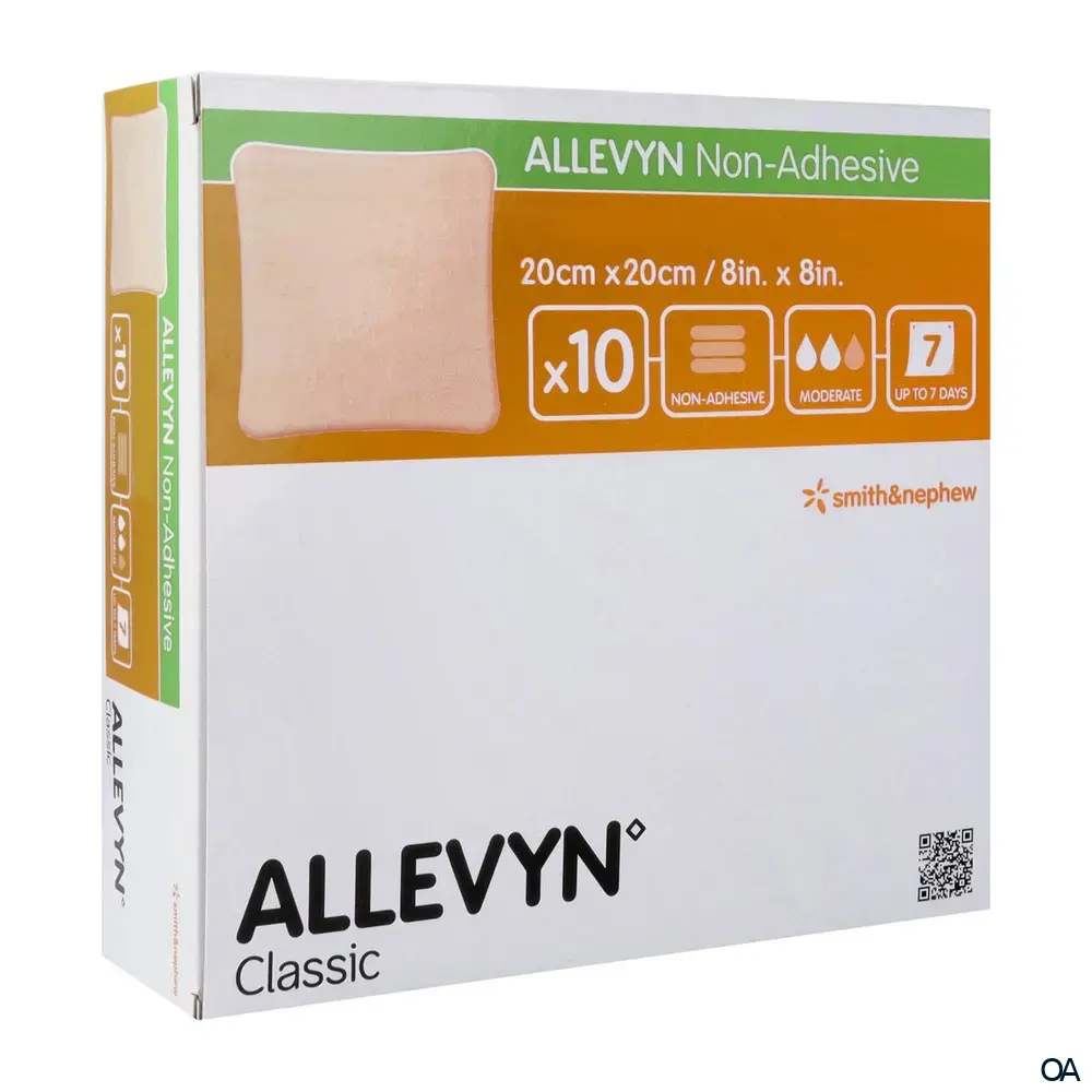 ALLEVYN Non-Adhesive nicht haftender Schaumverband steril, 20 x 20 cm