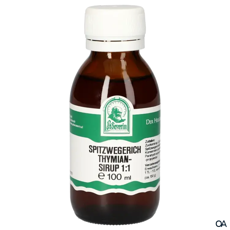 Pater Severin Spitzwegerich - Thymian 1:1 Sirup Pater Severin Spitzwegerich - Thymian 1:1 Sirup