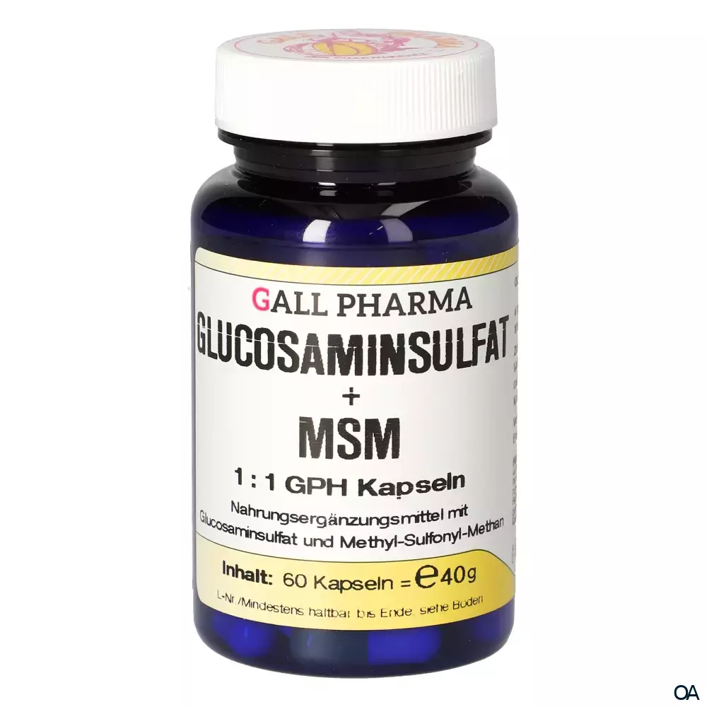 Gall Pharma Glucosaminsulfat + MSM 1:1 Kapseln Gall Pharma Glucosaminsulfat + MSM 1:1 Kapseln