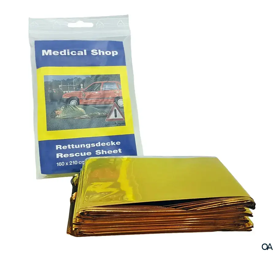 Holthaus Medical Rettungsdecke Gold/Silber, 160 x 210 cm