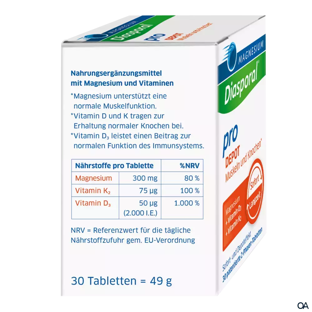 Magnesium Diasporal® Pro DEPOT Muskeln und Knochen* Tabletten Magnesium Diasporal® Pro DEPOT Muskeln und Knochen* Tabletten