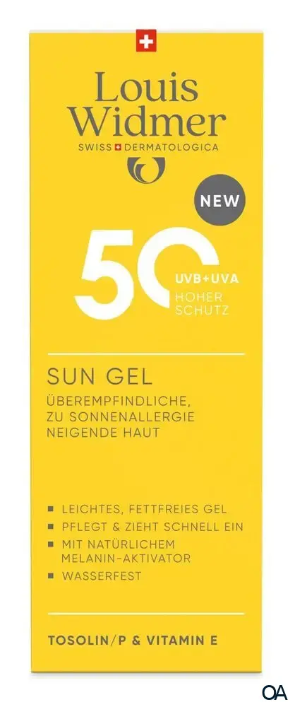 Louis Widmer suncare Sun Gel 50 - leicht parfümiert Louis Widmer suncare Sun Gel 50 - leicht parfümiert