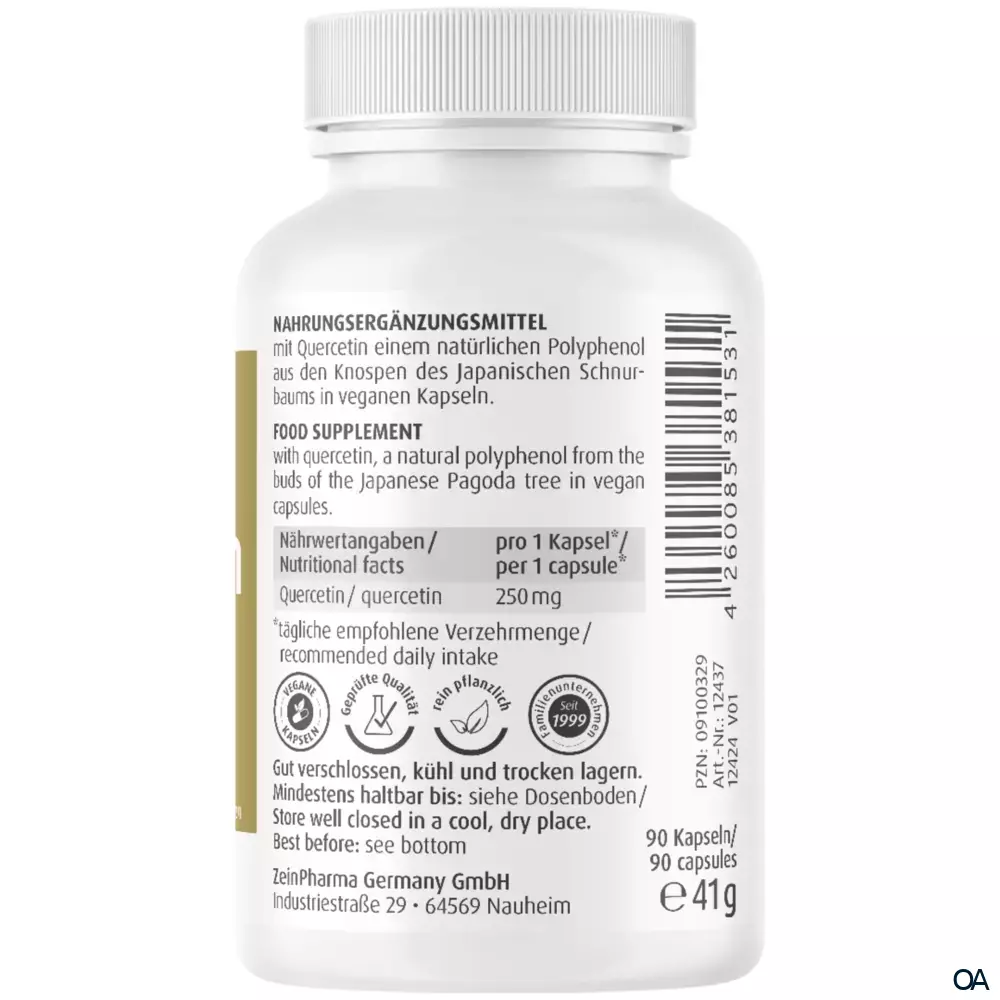 ZeinPharma Quercetin 250 mg Kapseln ZeinPharma Quercetin 250 mg Kapseln