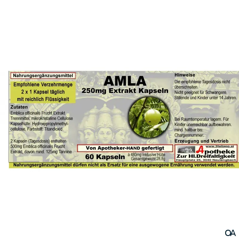 Amla 250 mg Extrakt Kapseln Amla 250 mg Extrakt Kapseln